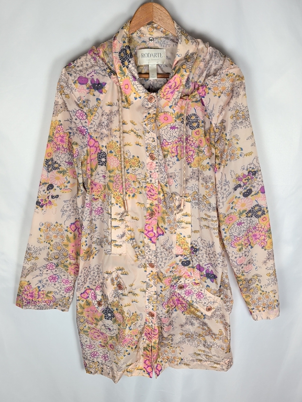 Rodarte for Target Blush Floral Hooded Trench Coat
